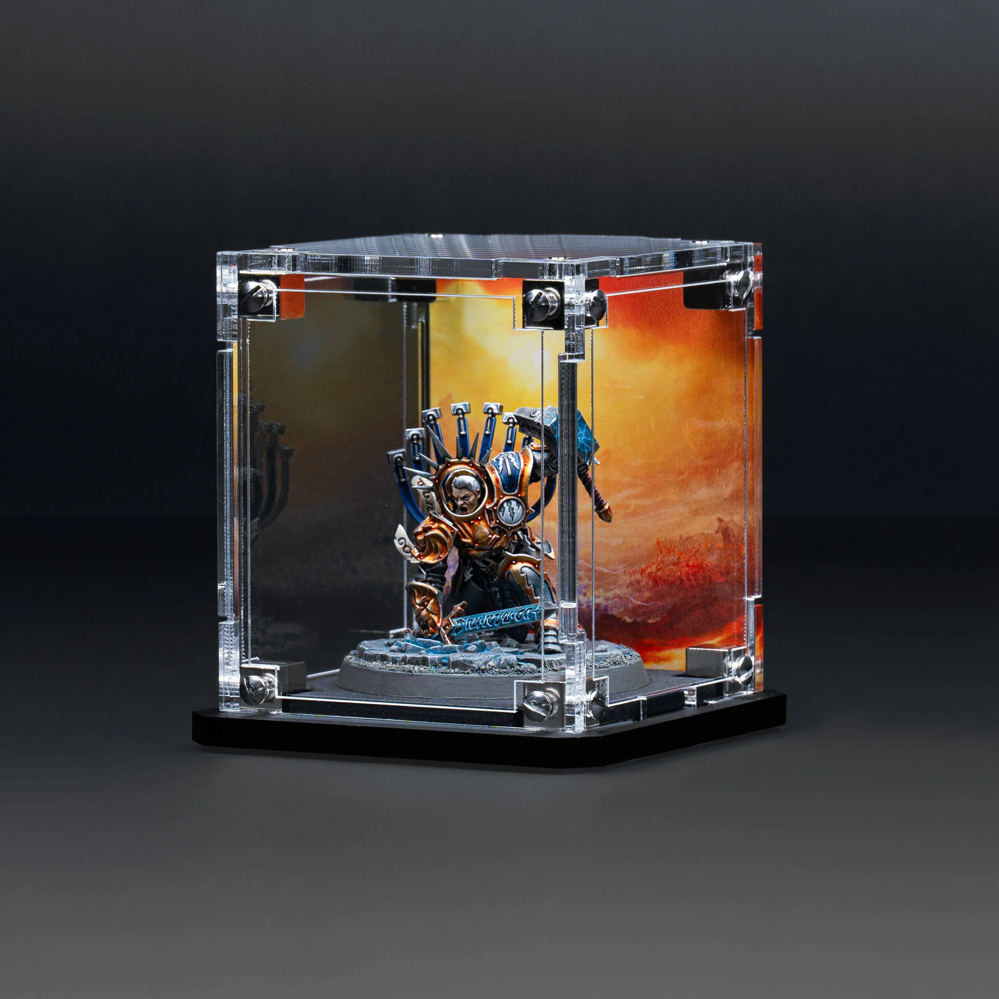 Display Case for Warhammer® Miniature with Eternal Conflict Background - Image 11